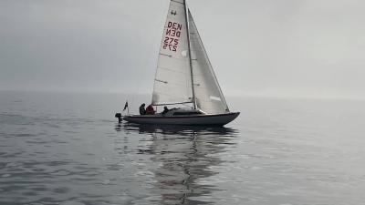 Stille aften på Øresund i H-båd